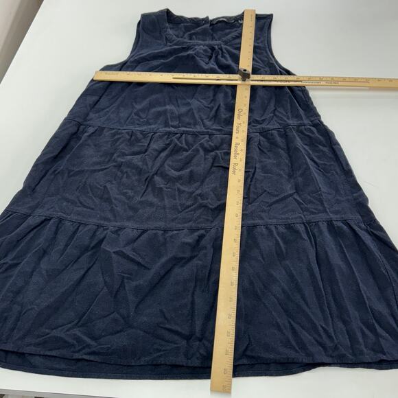 Vero Moda Dress Womens 12 Blue Tiered Helen Milo Mini Linen Blend - Picture 9 of 11